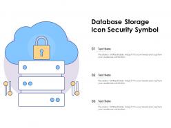 Database storage icon security symbol