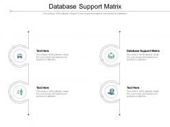 Database support matrix ppt powerpoint presentation professional portrait cpb