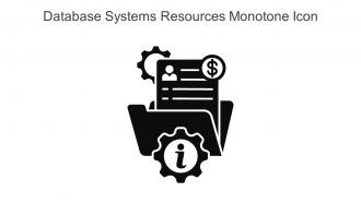 Database Systems Resources Monotone Icon In Powerpoint Pptx Png And Editable Eps Format