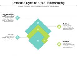 Database systems used telemarketing ppt powerpoint background image cpb