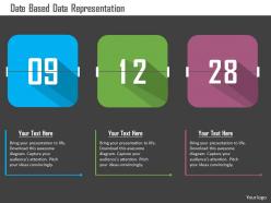 Date based data representation flat powerpoint design