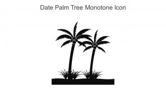 Date Palm Tree Monotone Icon In Powerpoint Pptx Png And Editable Eps Format