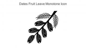 Dates Fruit Leave Monotone Icon In Powerpoint Pptx Png And Editable Eps Format