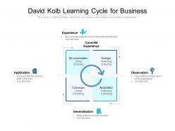 David kolb learning cycle for business
