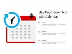 Day countdown icon with calendar