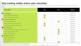 Day Trading Reality Action Plan Checklist
