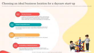 Daycare Business Plan Choosing An Ideal Business Location For A Daycare Start Up BP SS