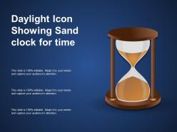 Daylight icon showing sand clock for time