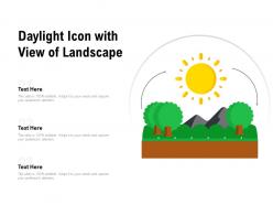 Daylight icon with view of landscape