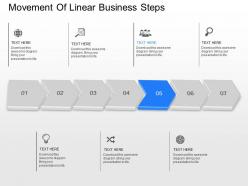 Db movement of linear business steps powerpoint template