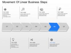 Db movement of linear business steps powerpoint template
