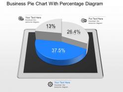Dc business pie chart with percentage diagram powerpoint template