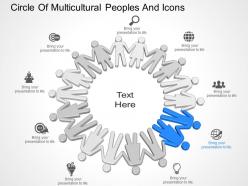 Dd circle of multicultural peoples and icons powerpoint template
