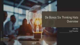 De Bonos Six Thinking Hats PPT Demonstration AT