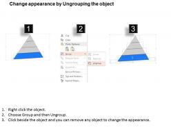 De pyramid diagram with four levels powerpoint template