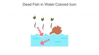 Dead Fish In Water Colored Icon In Powerpoint Pptx Png And Editable Eps Format