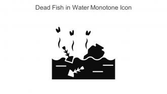 Dead Fish In Water Monotone Icon In Powerpoint Pptx Png And Editable Eps Format