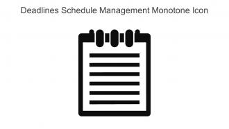 Deadlines Schedule Management Monotone Icon In Powerpoint Pptx Png And Editable Eps Format
