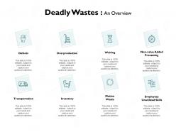 Deadly Wastes An Overview Transportation Ppt Powerpoint Presentation Diagram Images