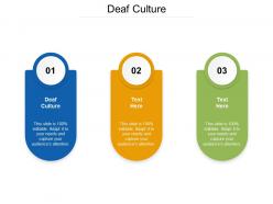 Deaf culture ppt powerpoint presentation infographic template layout cpb