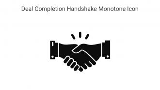 Deal Completion Handshake Monotone Icon In Powerpoint Pptx Png And Editable Eps Format