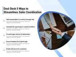 Deal desk 5 ways to streamlines sales coordination