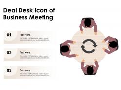 Deal desk icon of business meeting