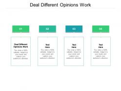 Deal different opinions work ppt powerpoint presentation infographics ideas cpb