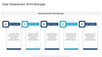 Deal Harassment Work Manager In Powerpoint And Google Slides Cpb
