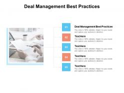 Deal management best practices ppt powerpoint presentation styles themes cpb