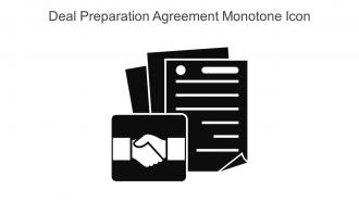 Deal Preparation Agreement Monotone Icon In Powerpoint Pptx Png And Editable Eps Format