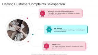 Dealing Customer Complaints Salesperson In Powerpoint And Google Slides Cpb