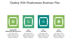 Dealing with weaknesses business plan ppt powerpoint presentation inspiration shapes cpb
