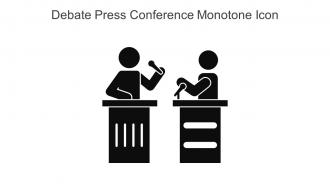 Debate Press Conference Monotone Icon In Powerpoint Pptx Png And Editable Eps Format