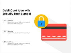 Debit Card Icon With Security Lock Symbol