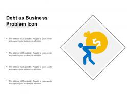Debt as business problem icon