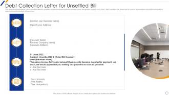 Debt Collection Letter For Unsettled Bill