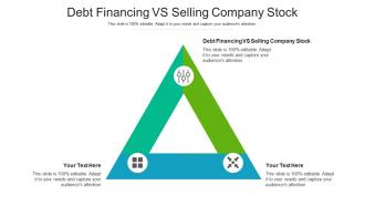 Debt financing vs selling company stock ppt powerpoint presentation themes cpb