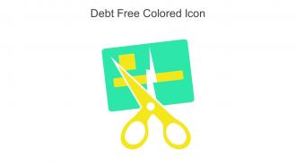 Debt Free Colored Icon In Powerpoint Pptx Png And Editable Eps Format
