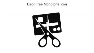 Debt Free Monotone Icon In Powerpoint Pptx Png And Editable Eps Format