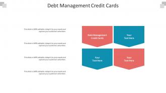 Debt management credit cards ppt powerpoint presentation pictures clipart cpb