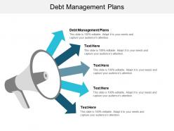 Debt management plans ppt powerpoint presentation model layouts cpb