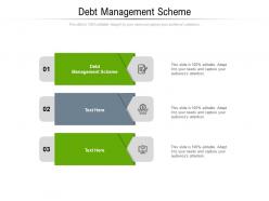 Debt management scheme ppt powerpoint presentation pictures background cpb