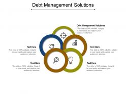 Debt management solution ppt powerpoint presentation show infographic template cpb
