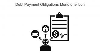 Debt Payment Obligations Monotone Icon In Powerpoint Pptx Png And Editable Eps Format