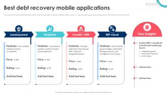 Debt Recovery Process Best Debt Recovery Mobile Applications
