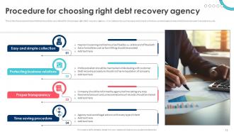 Debt Recovery Process For Reducing Bad Debts Powerpoint Presentation Slides Aesthatic Compatible