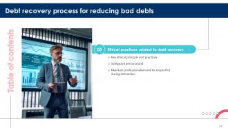 Debt Recovery Process For Reducing Bad Debts Powerpoint Presentation Slides Professional Researched