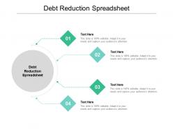 Debt reduction spreadsheet ppt powerpoint presentation layouts good cpb