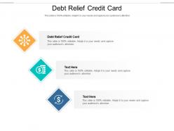 Debt relief credit card ppt powerpoint presentation slides styles cpb